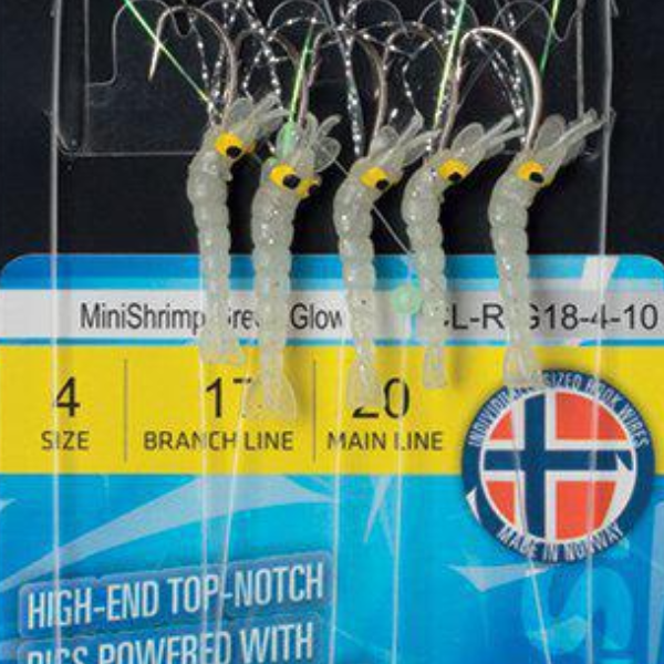  MUSTAD MINI SHRIMP GREEN GLOW  SABIKI T52